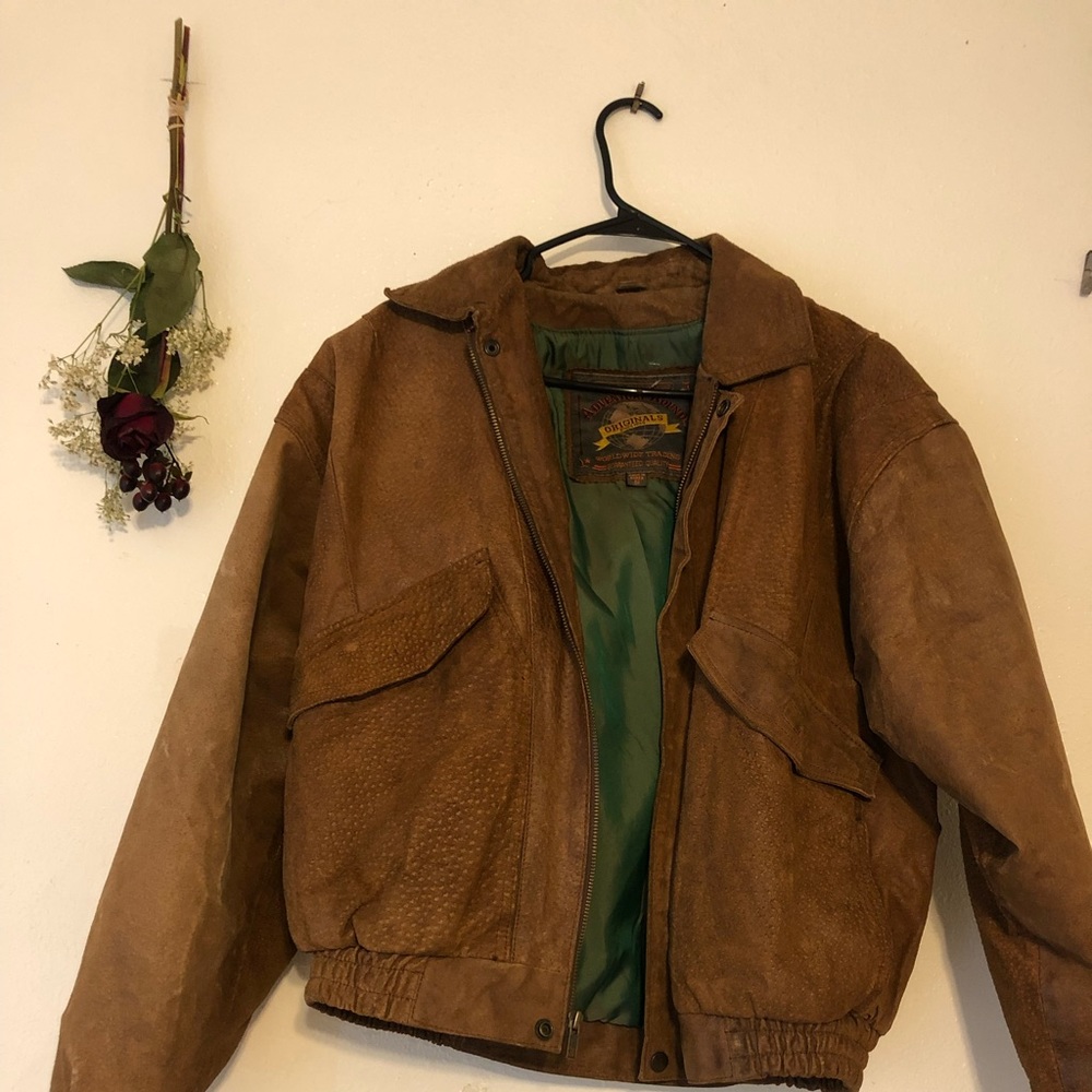 adventure bound originals leather bomber jacket